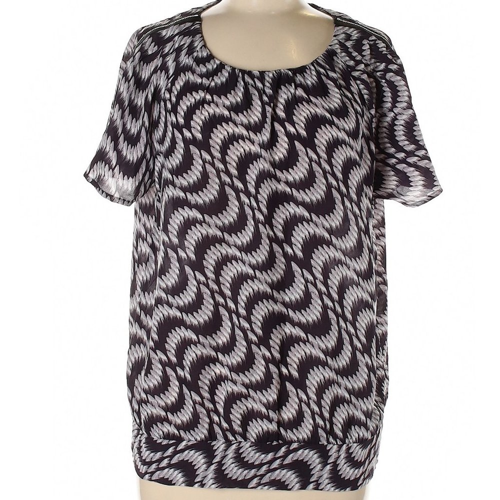 Calvin Klein Short Sleeve Blouse Size M EUC